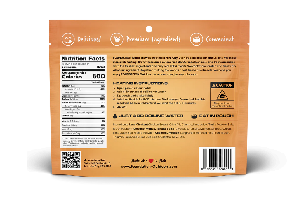 Lime Chicken with Avocado, Mango Salsa Meal