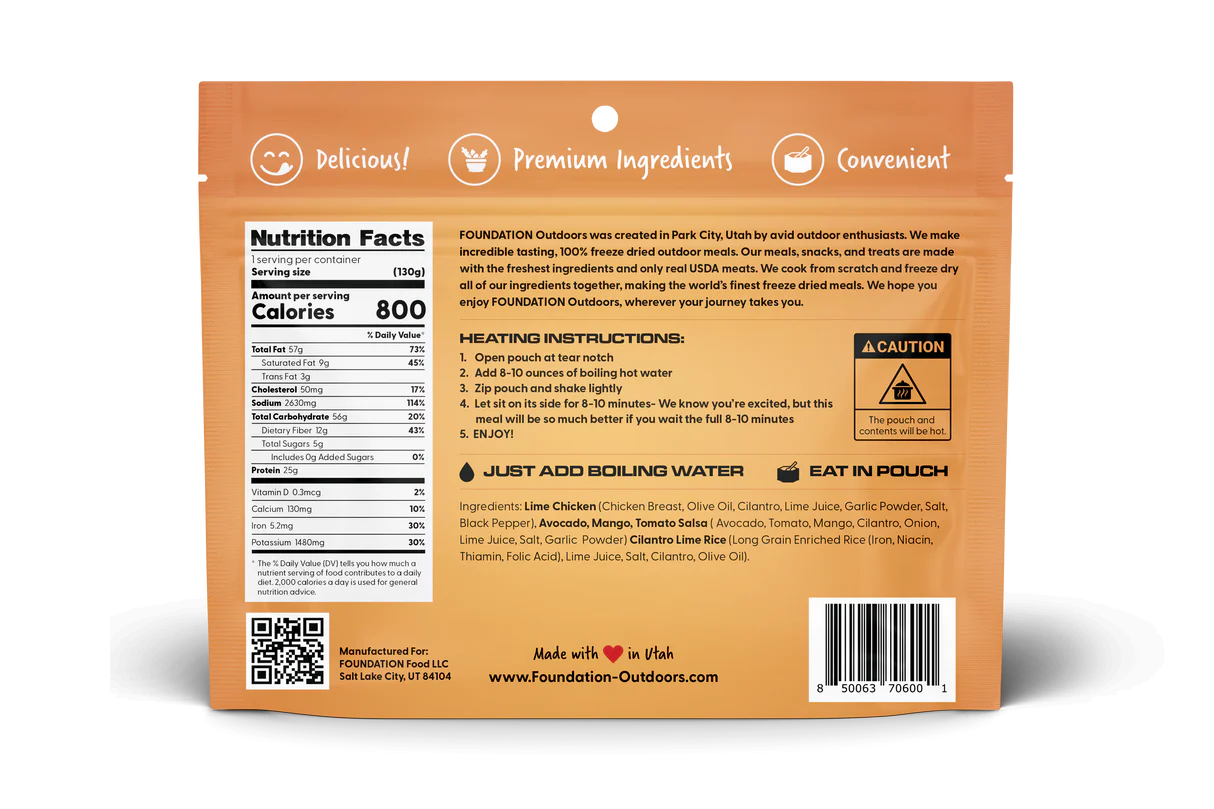 Lime Chicken with Avocado, Mango Salsa Meal