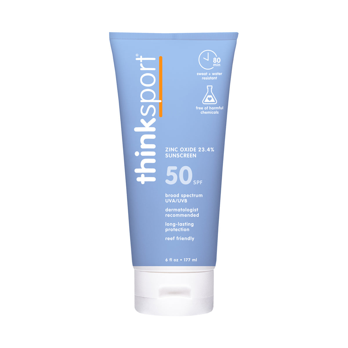 Thinksport Safe Sunscreen SPF 50+ (6oz) - Family Size
